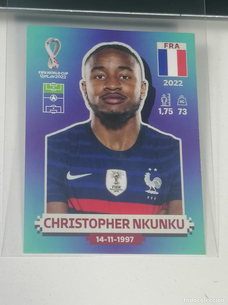Figurine di Calcio: FRA 20 FRA20 CHRISTOPHER NKUNKU FRANCIA PANINI MUNDIAL WORLD CUP QATAR 2022 STICKER