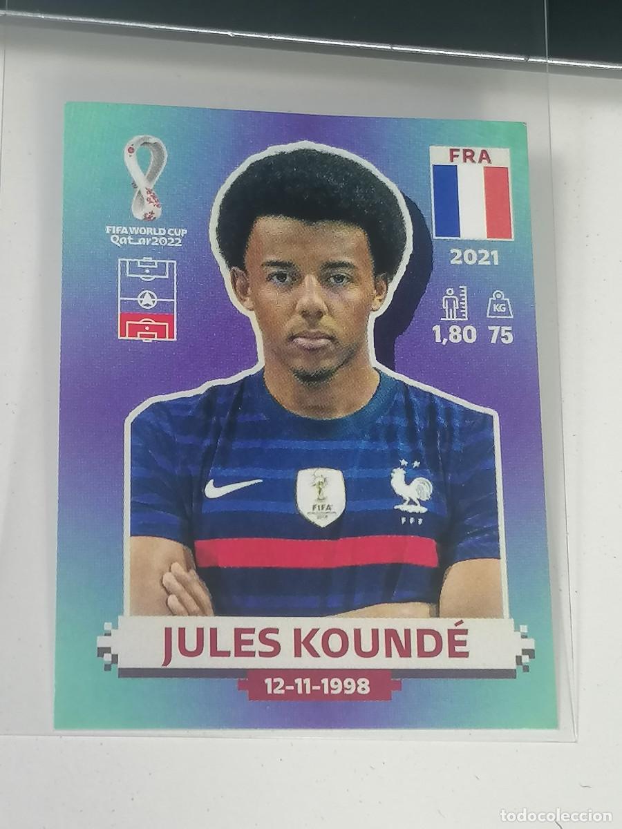 Football Stickers: FRA 8 FRA8 JULES KOUNDE FRANCIA PANINI MUNDIAL WORLD CUP QATAR 2022 STICKER