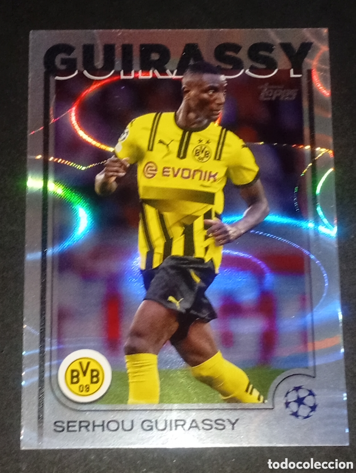 Figurine di Calcio: 51 paralela GUIRASSY BORUSSIA TOPPS FLAGSHIP COMPETITIONS 2024 2025 25 CROMOS MEGACRACKS MATCH ATTAX