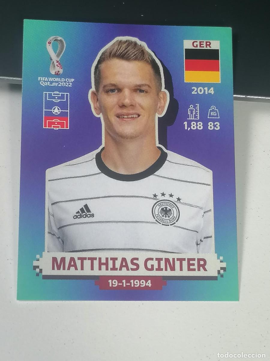 Figurine di Calcio: GER 5 GER5 MATTHIAS GINTER ALEMANIA GERMANY PANINI MUNDIAL WORLD CUP QATAR 2022 STICKER
