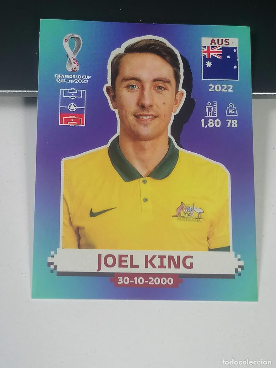 Cromos de F&uacute;tbol: AUS8 AUS 8 AUSTRALIA JOEL KING PANINI MUNDIAL WORLD CUP QATAR 2022 STICKER