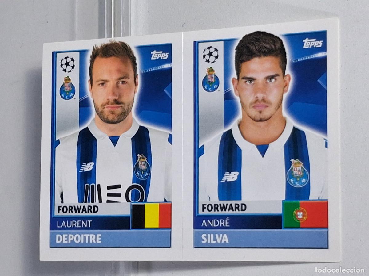Figurine di Calcio: QFJ 15 ANDR&Eacute; SILVA QFJ 16 DEPOITRE PORTO FCP CROMO STICKER TOPPS 16-17 CHAMPIONS LEAGUE 2016-2017