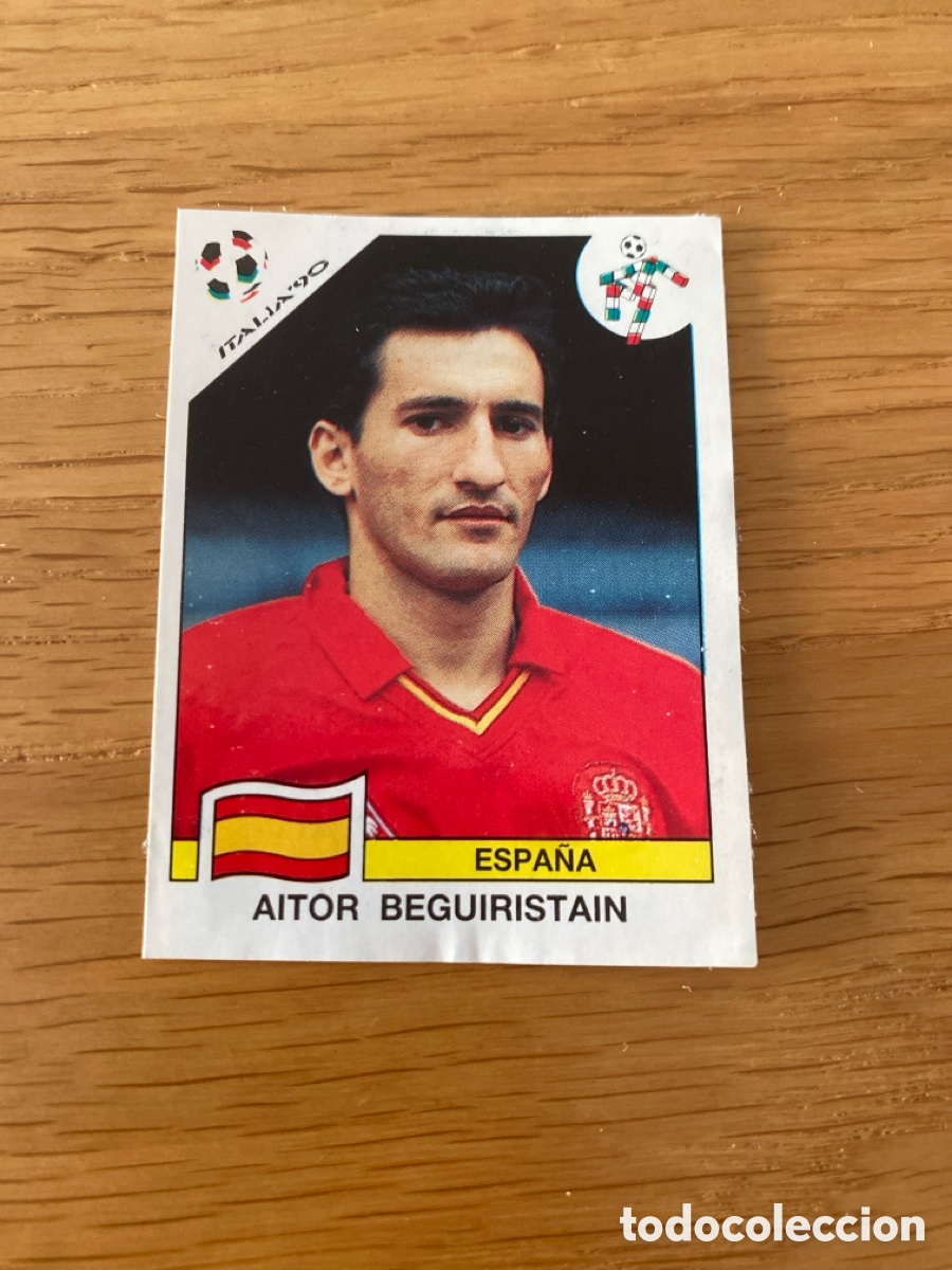 Cromos de f&uacute;tbol: Cromo panini mundial Italia 90 n&uacute;mero 362 Beguiristain - Stickers album world cup Italy 1990