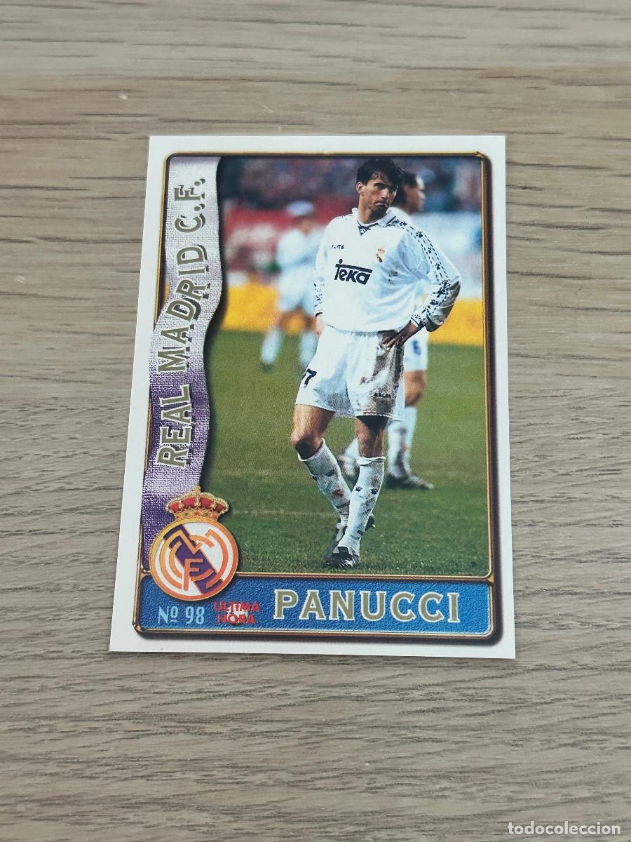 Cartes &agrave; collectionner de Football: 98 PANUCCI ULTIMA HORA REAL MADRID LAS FICHAS DE LA LIGA 96 97 MUNDICROMO