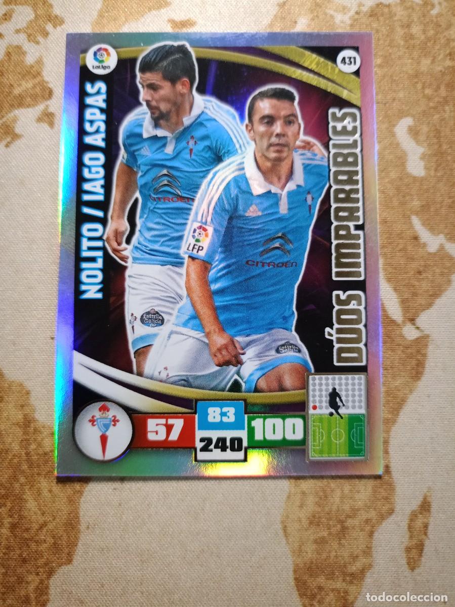 Fu&szlig;ball-Sticker: D&uacute;os imparables 431 NOLITO / IAGO ASPAS Adrenalyn 2015-16