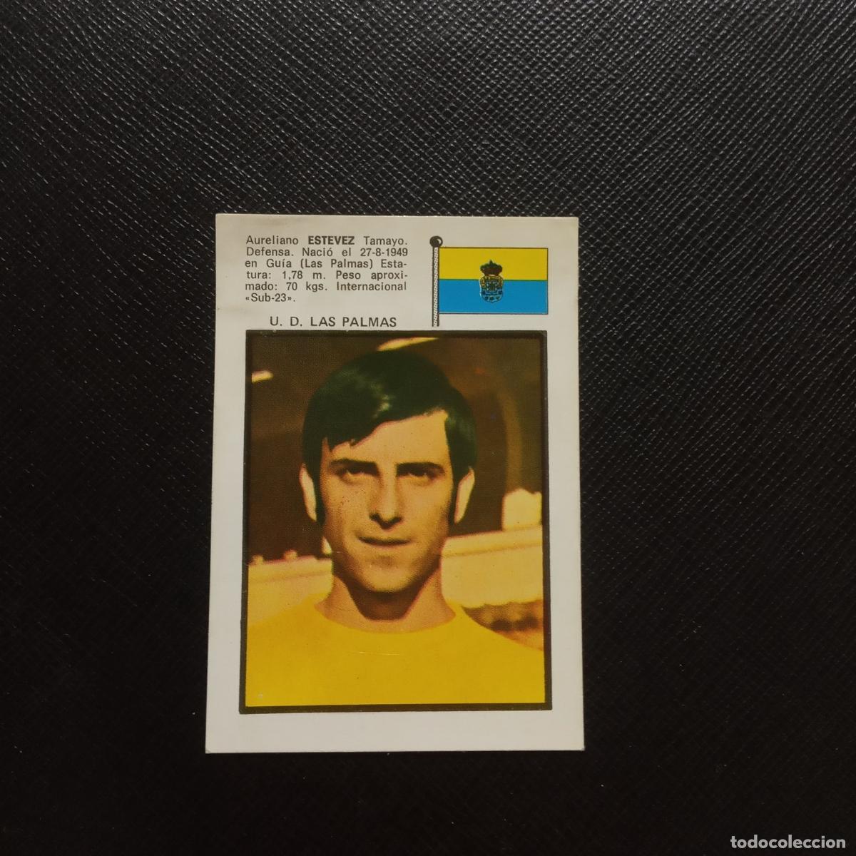 Fu&szlig;ball-Sticker: ESTEVEZ LAS PALMAS FHER 1971 1972 FUTBOL 71 72 - DESPEGADO - A34 PG37 LEER RESTILLO PEGAMENTO