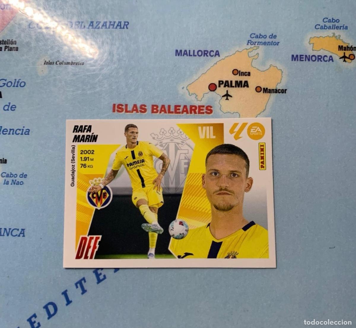 Cromos de f&uacute;tbol: Rafa Mar&iacute;n &uacute;ltimo fichaje n&uacute;mero 5 Del Villarreal cromo liga este 25-26 2025-2026