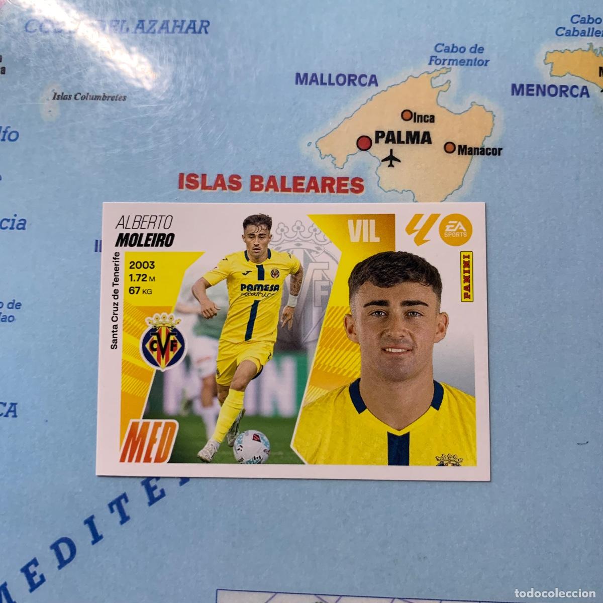 Cromos de f&uacute;tbol: Moleiro &uacute;ltimo fichaje n&uacute;mero 15 Del Villarreal cromo liga este 25-26 2025-2026