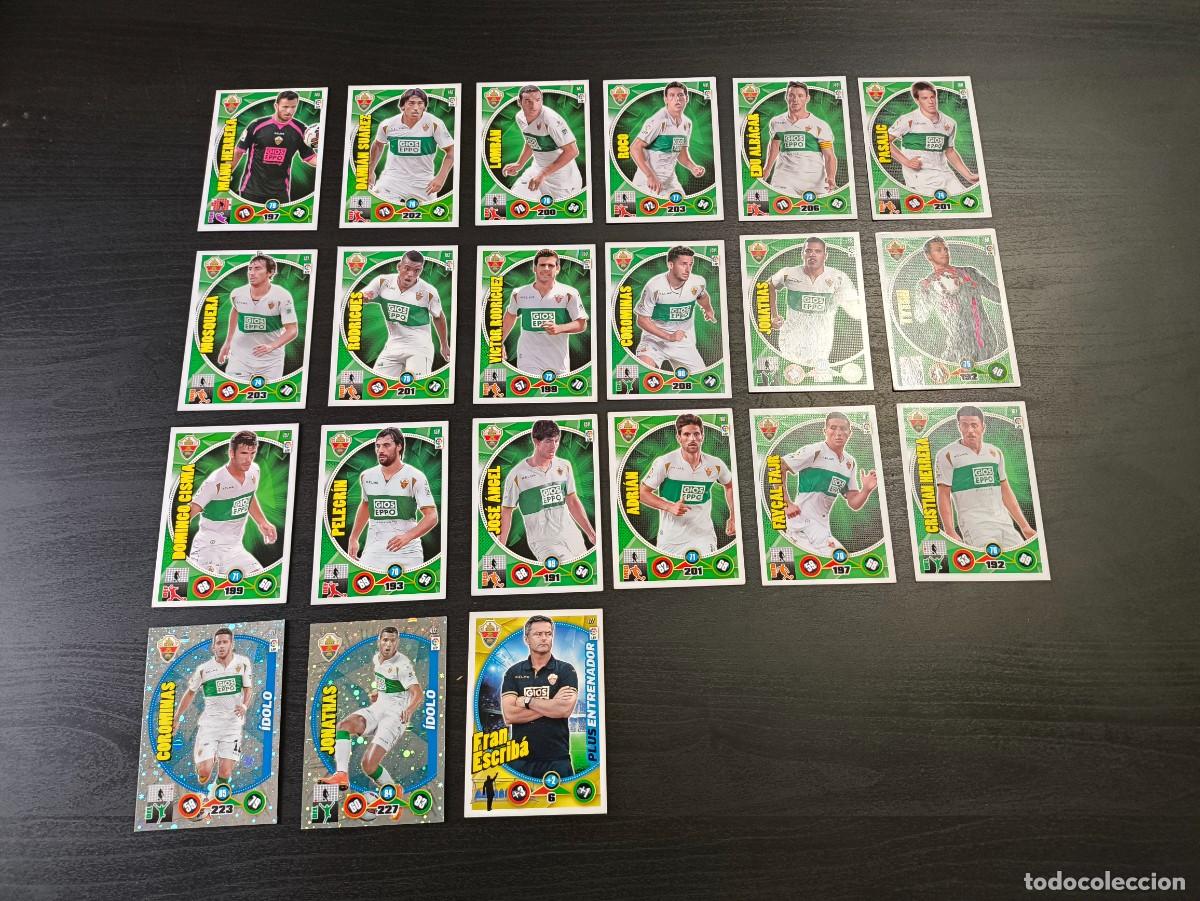 Figurine di Calcio: EQUIPO COMPLETO ELCHE IDOLO FICHAJE ..PANINI ADRENALYN LIGA BBVA 2014 2015 NO ESTE