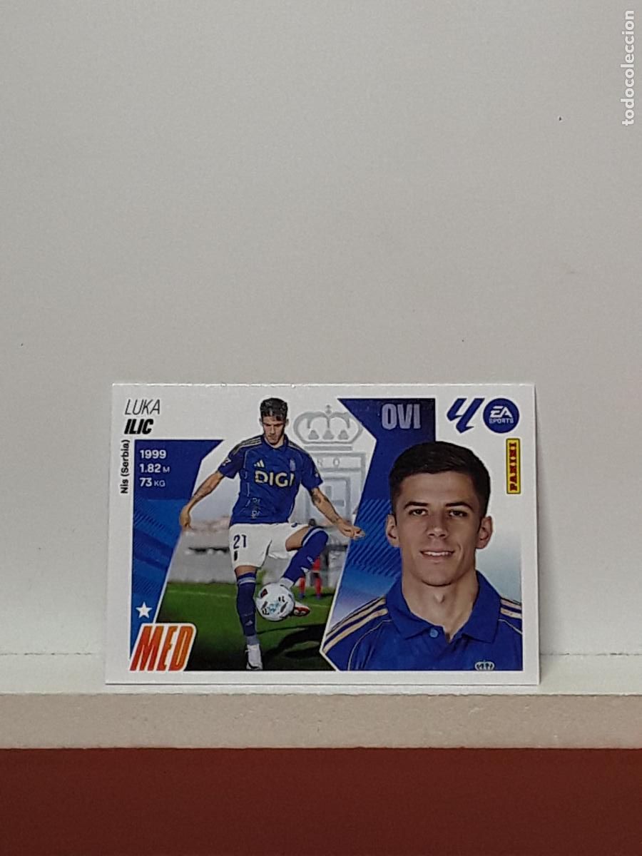 Fu&szlig;ball-Sticker: LALIGA ESTE 2025 2026 EA SPORTS 25 26 ALBUM PANINI LIGA N 15 OVIEDO SEGUNDA LUKA ILIC ERROR ESCUDO