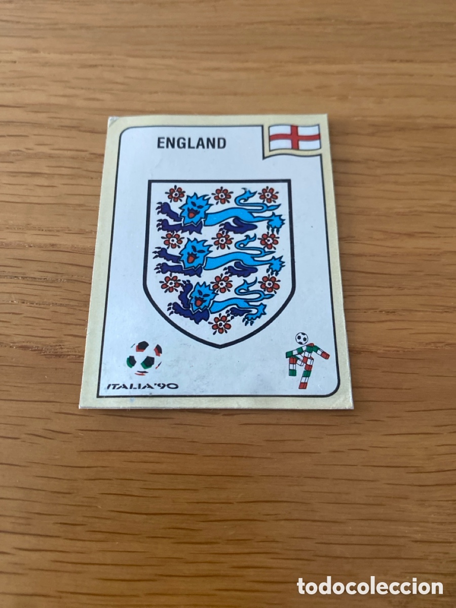 Figurine di Calcio: Cromo panini mundial Italia 90 n&uacute;mero 382 Escudo Inglaterra - Stickers album world cup Italy 1990