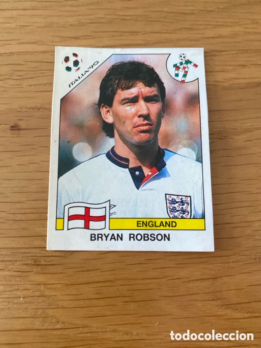 Cromos de F&uacute;tbol: Cromo panini mundial Italia 90 n&uacute;mero 395 Robson - Stickers album world cup Italy 1990