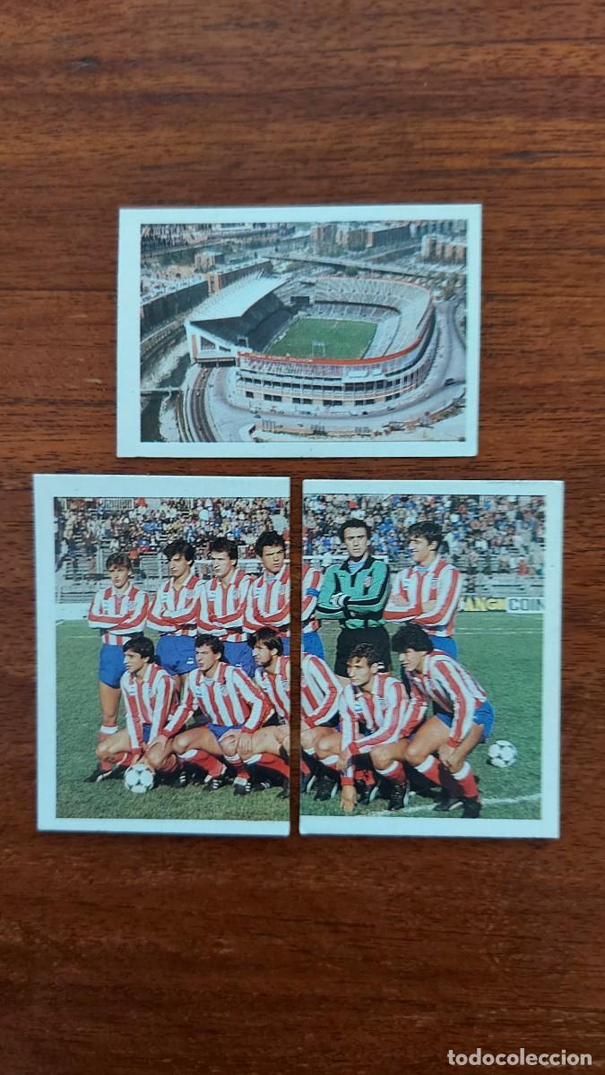 Cromos de Futebol: ATLETICO MADRILE&Ntilde;O - TRIDEPORTE 84 - 3 cromos sin pegar equipo completo)