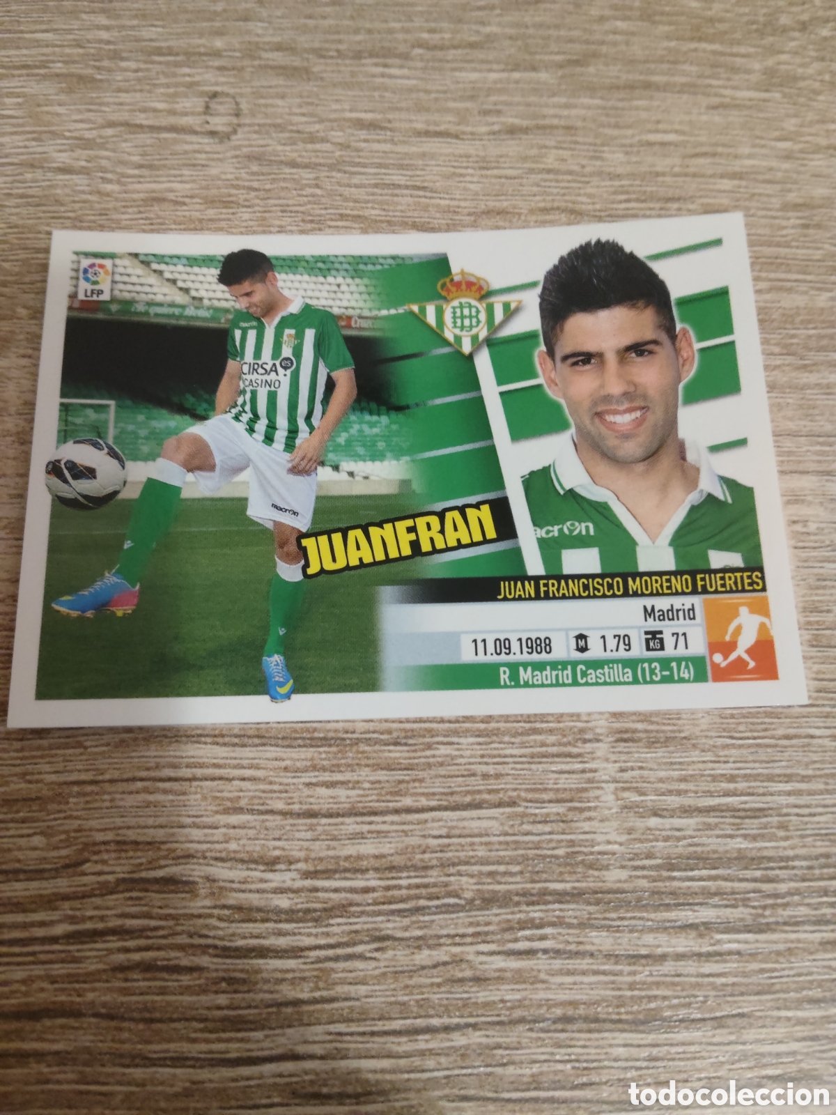 Cromos de F&uacute;tbol: Juanfran Real Betis liga 2013 2014 13 14 ediciones este
