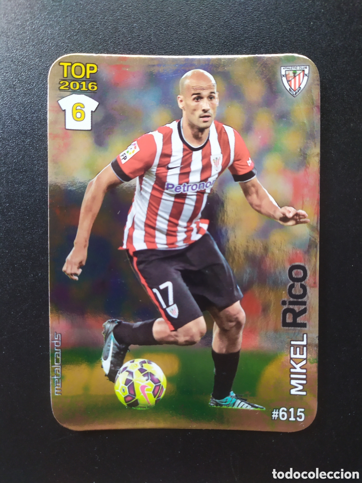 Cromos de f&uacute;tbol: Mundicromo fichas Liga 2015 2016 15 16 Mikel Rico brillo liso n&deg; 615 Athletic Bilbao