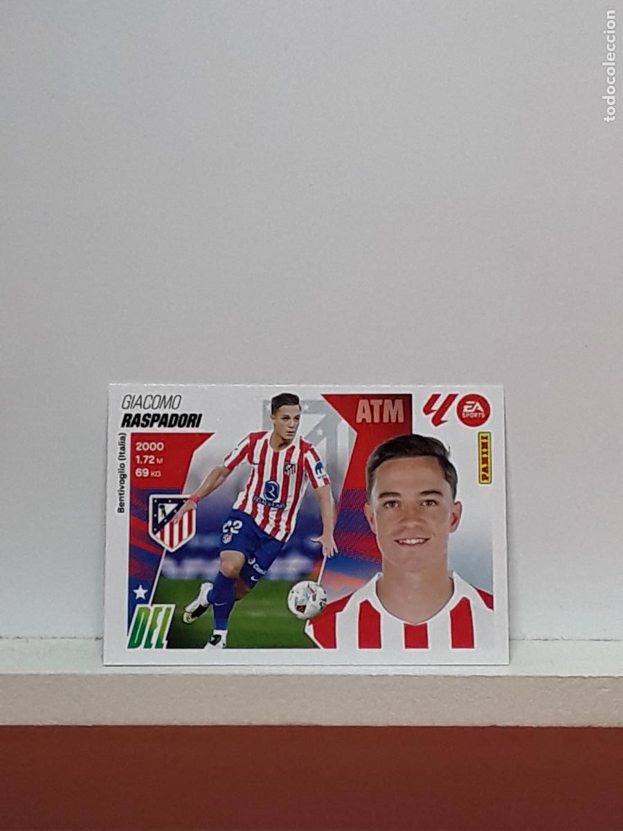 Cromos de F&uacute;tbol: LALIGA ESTE 2025 2026 EA SPORTS 25 26 ALBUM PANINI LIGA N 42 ATLETICO MADRID FICHAJE RASPADORI