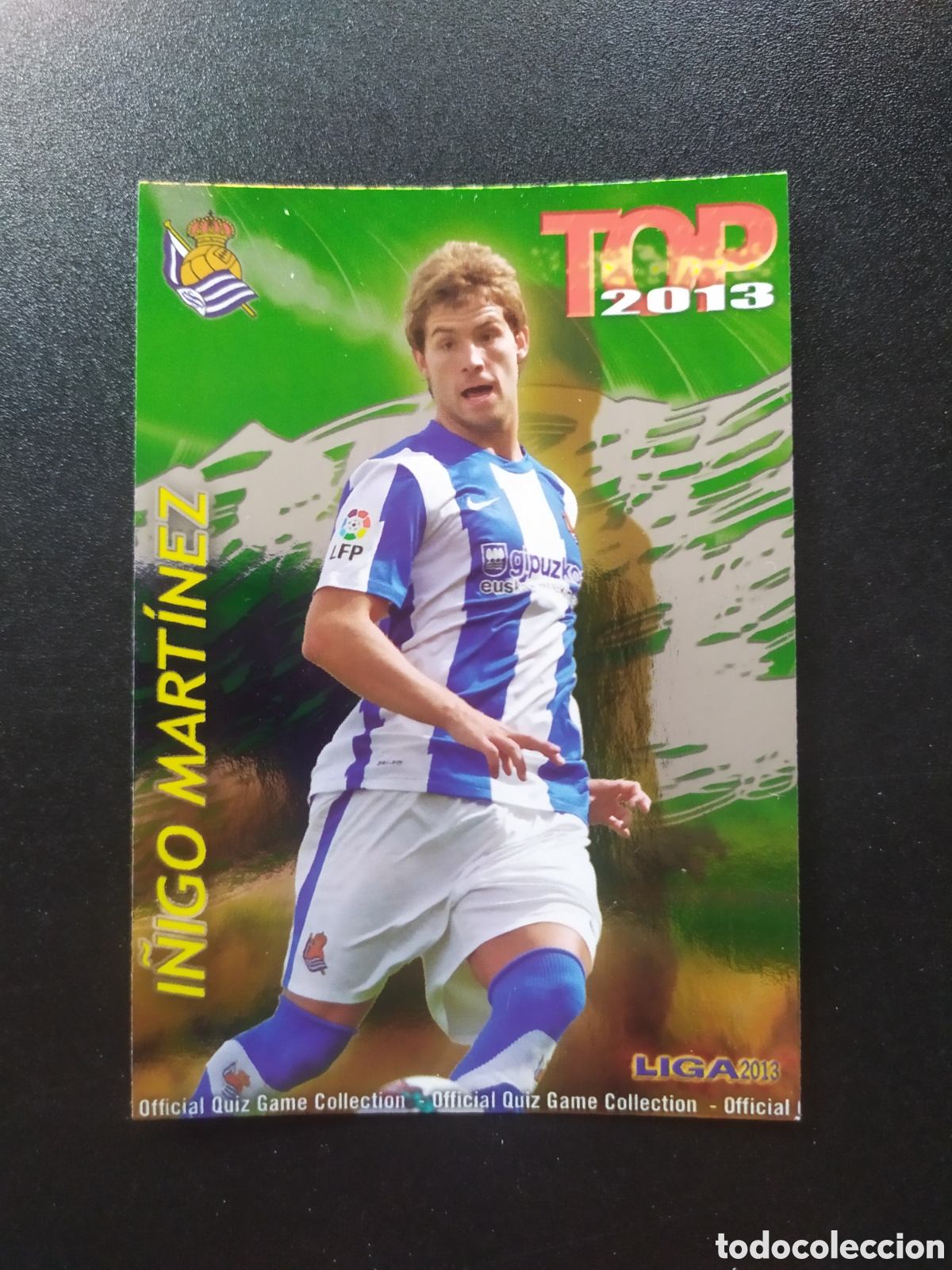 Cromos de f&uacute;tbol: Mundicromo fichas Liga 2012 2013 12 13 I&ntilde;igo Mart&iacute;nez top brillo verde n&deg; 565 Real Sociedad