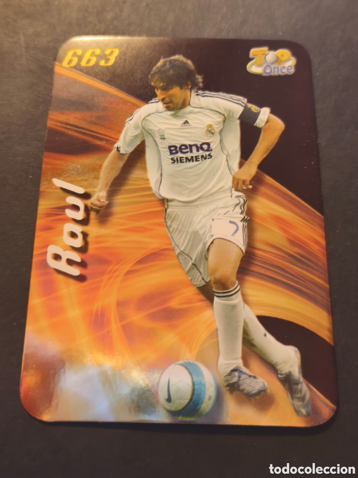 Figurine di Calcio: 663 RAUL REAL MADRID MUDICROMO FICHAS DE LA LIGA 2008 TOP ONCE VERSION BRILLO