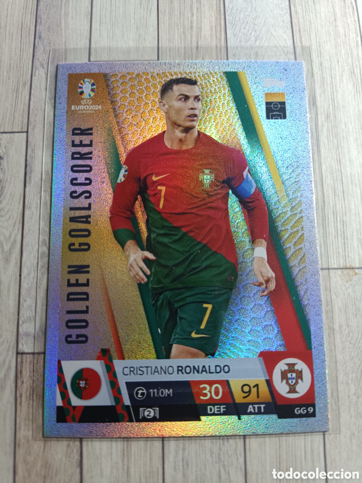 Cromos de F&uacute;tbol: GG 9 GOLDEN GOALSCORER CRISTIANO RONALDO PORTUGAL EURO MATCH ATTAX 2024 EUROCOPA 24 GERMANY TOPPS