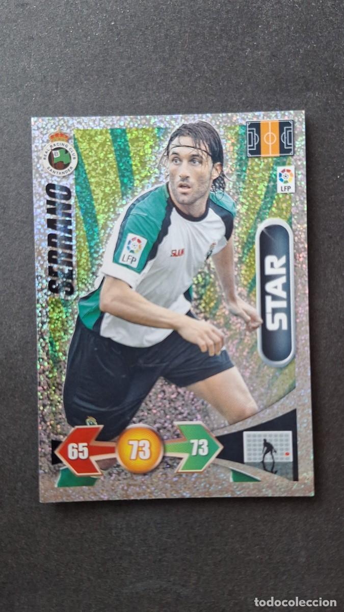 Figurine di Calcio: L3 SERRANO RACING DE SANTANDER STAR BRILLANTINA GRUESA ADRENALYN XL LIGA 2009 2010 09 10 PANINI