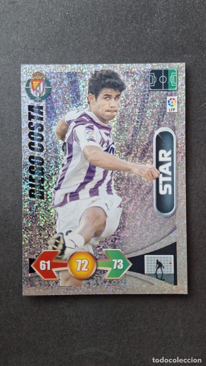 Cromos de f&uacute;tbol: L3 DIEGO COSTA REAL VALLADOLID STAR BRILLANTINA GRUESA ADRENALYN XL LIGA 2009 2010 09 10 PANINI