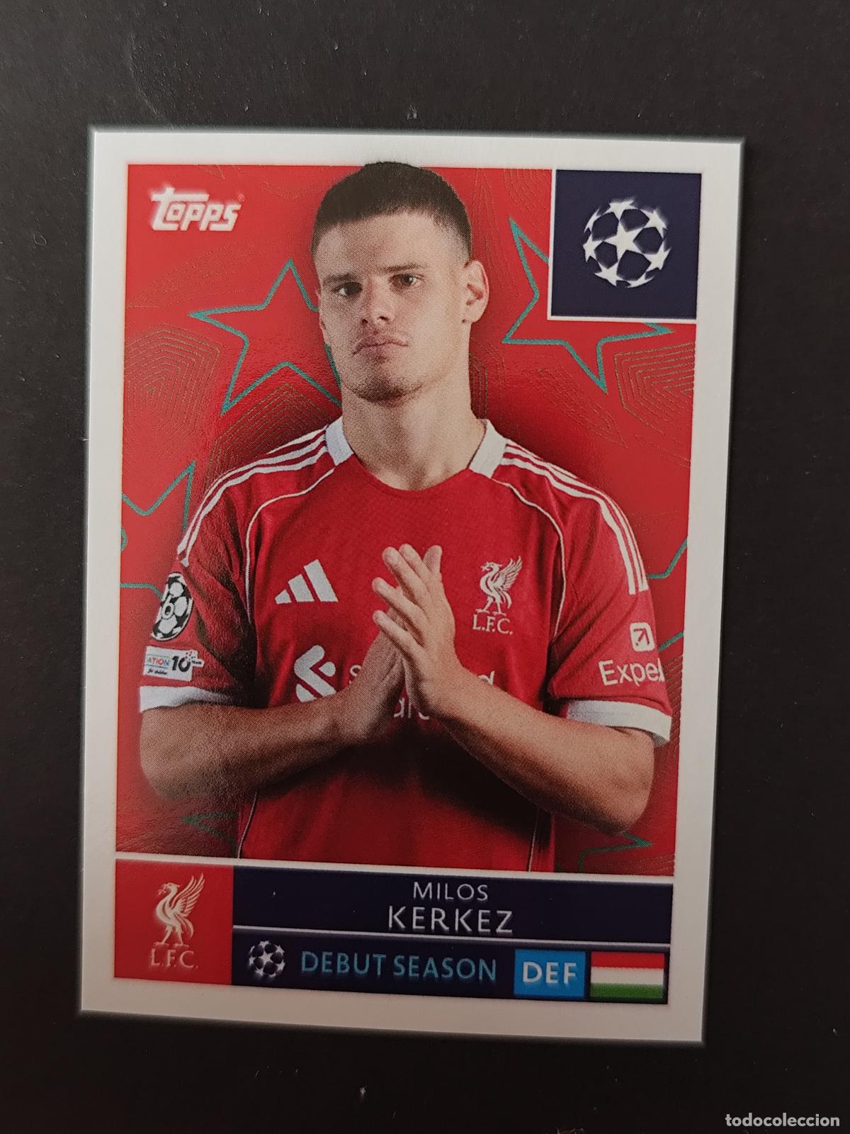 Fu&szlig;ball-Sticker: 255 MILOS KERKEZ LIVERPOOL STICKER CHAMPIONS LEAGUE 2025 2026 25 26 TOPPS