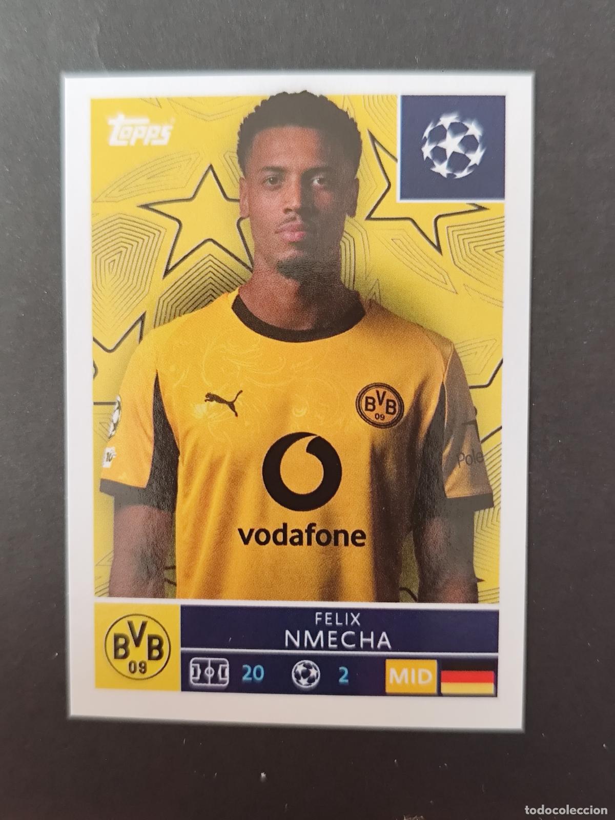 Cromos de F&uacute;tbol: 151 FELIX NMECHA BORUSSIA DORTMUND STICKER CHAMPIONS LEAGUE 2025 2026 25 26 TOPPS