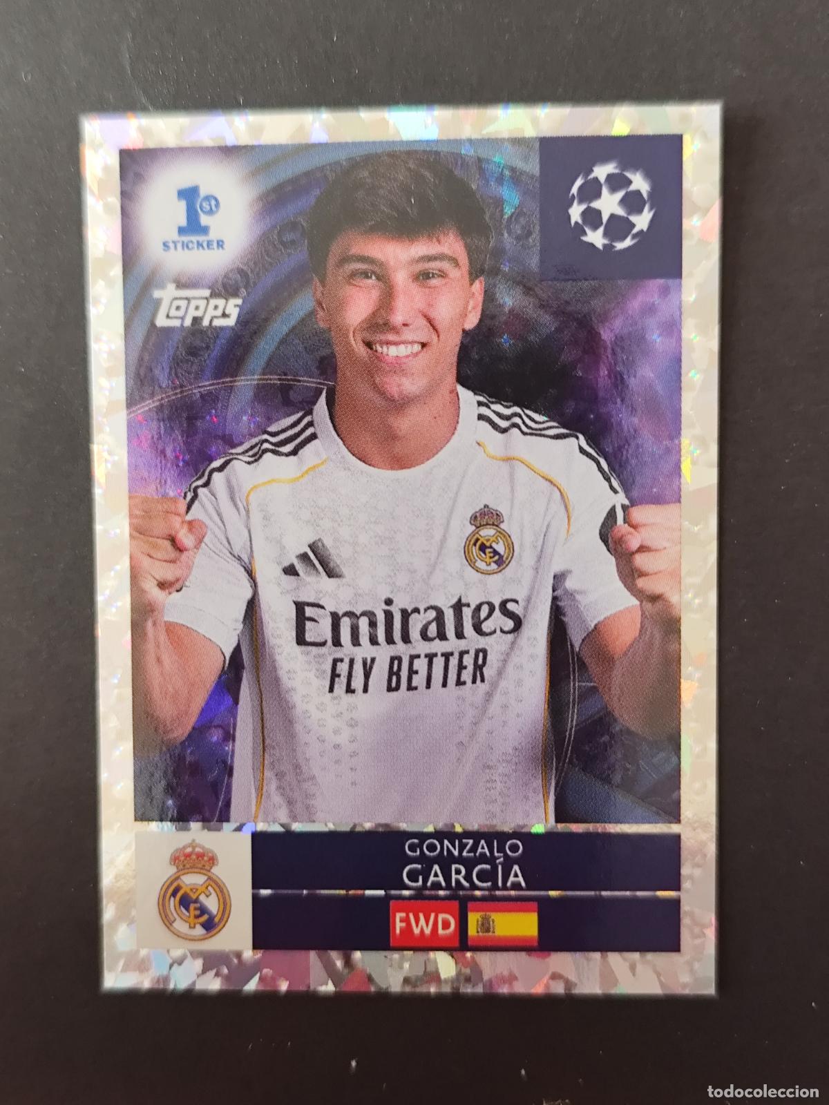 Cromos de F&uacute;tbol: 296 GONZALO GARCIA 1ST STICKER REAL MADRID STICKER CHAMPIONS LEAGUE 2025 2026 25 26 TOPPS
