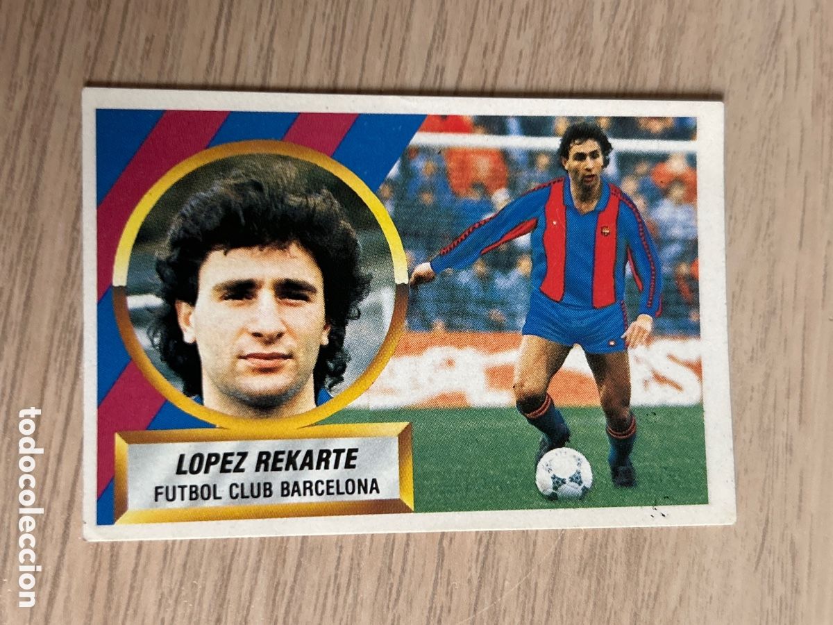 Cromos de F&uacute;tbol: LOPEZ REKARTE BARCELONA VERSION PINTADA LIGA ESTE 1988 1989 88 89 NUNCA PEGADO SIN PEGAR