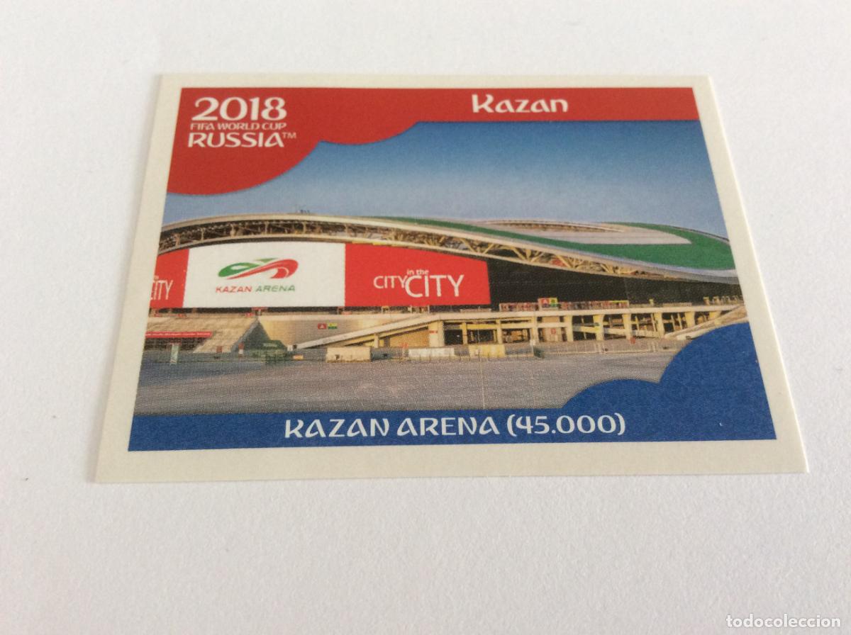 Cromos de f&uacute;tbol: Kazan Arena Sticker TRASERA ROSA Mundial 2018 Rusia Panini