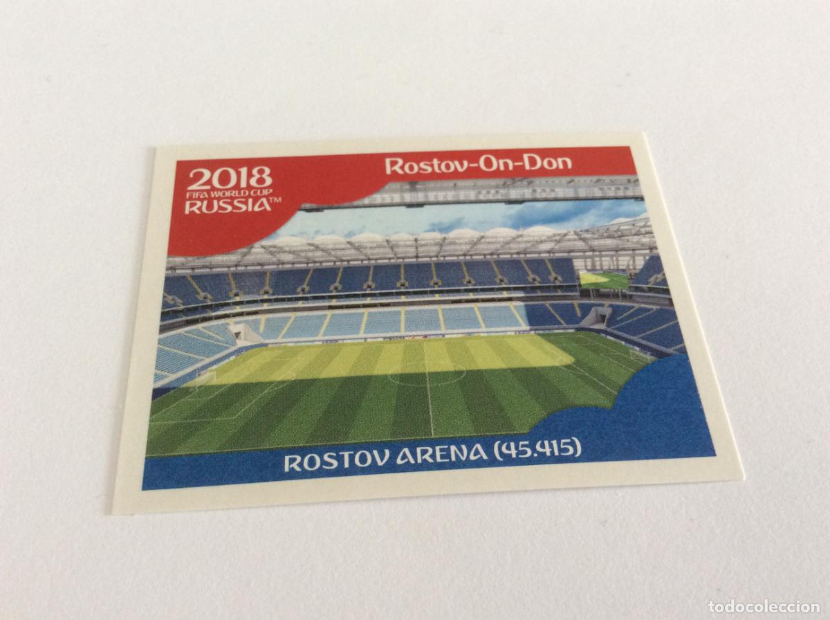 Cromos de f&uacute;tbol: Rostov Arena Sticker TRASERA ROSA Mundial 2018 Rusia Panini
