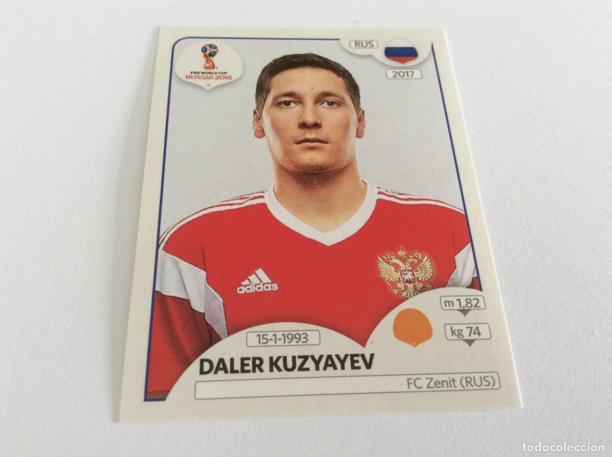 Cromos de f&uacute;tbol: Daler Kuzyaev Sticker TRASERA ROSA Mundial 2018 Rusia Panini