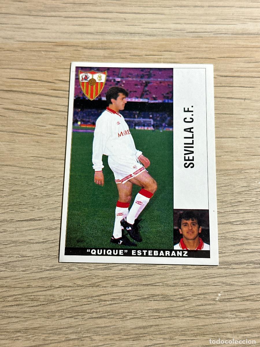Fu&szlig;ball-Sticker: QUIQUE ESTEBARANZ SEVILLA PANINI LIGA 95 96 CROMO SIN PEGAR NUNCA PEGADO