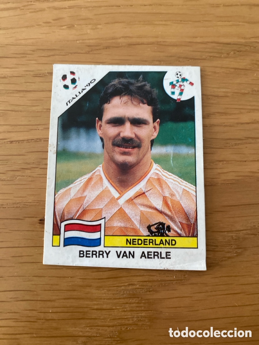 Cromos de f&uacute;tbol: Cromo panini mundial Italia 90 n&uacute;mero 405 Van Aerle - Stickers album world cup Italy 1990