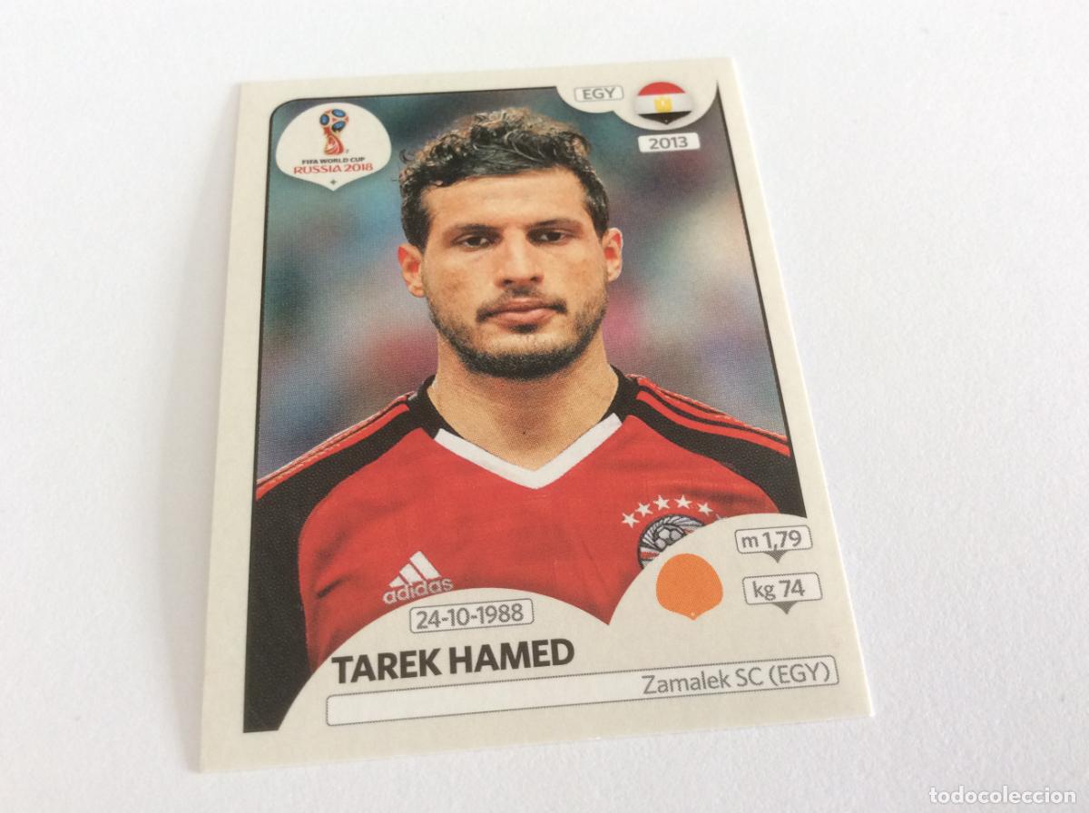 Cromos de Futebol: Tarek Hamed Sticker TRASERA ROSA Mundial 2018 Rusia Panini