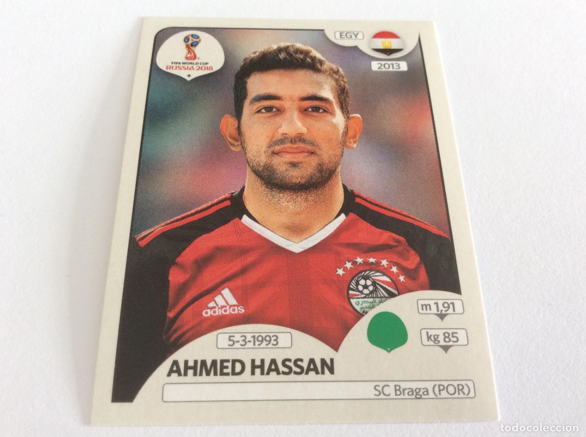 Football Stickers: Ahmed Hassan Sticker TRASERA ROSA Mundial 2018 Rusia Panini