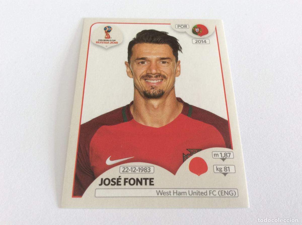 Cromos de f&uacute;tbol: Jos&eacute; Fonte Sticker TRASERA ROSA Mundial 2018 Rusia Panini