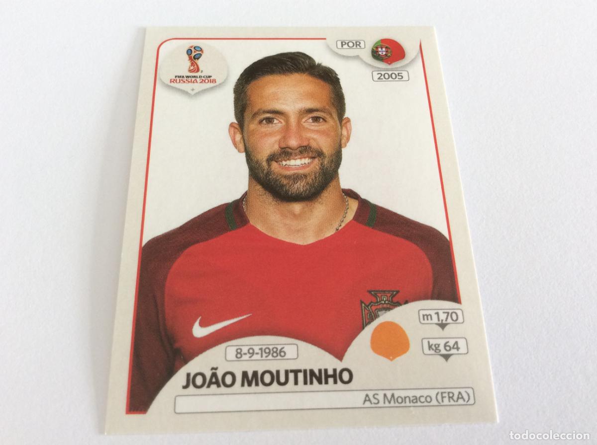 Figurine di Calcio: Jo&atilde;o Moutinho Sticker TRASERA ROSA Mundial 2018 Rusia Panini