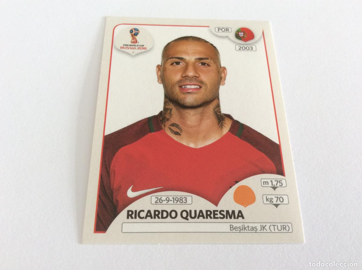 Cromos de Futebol: Ricardo Quaresma Sticker TRASERA ROSA Mundial 2018 Rusia Panini