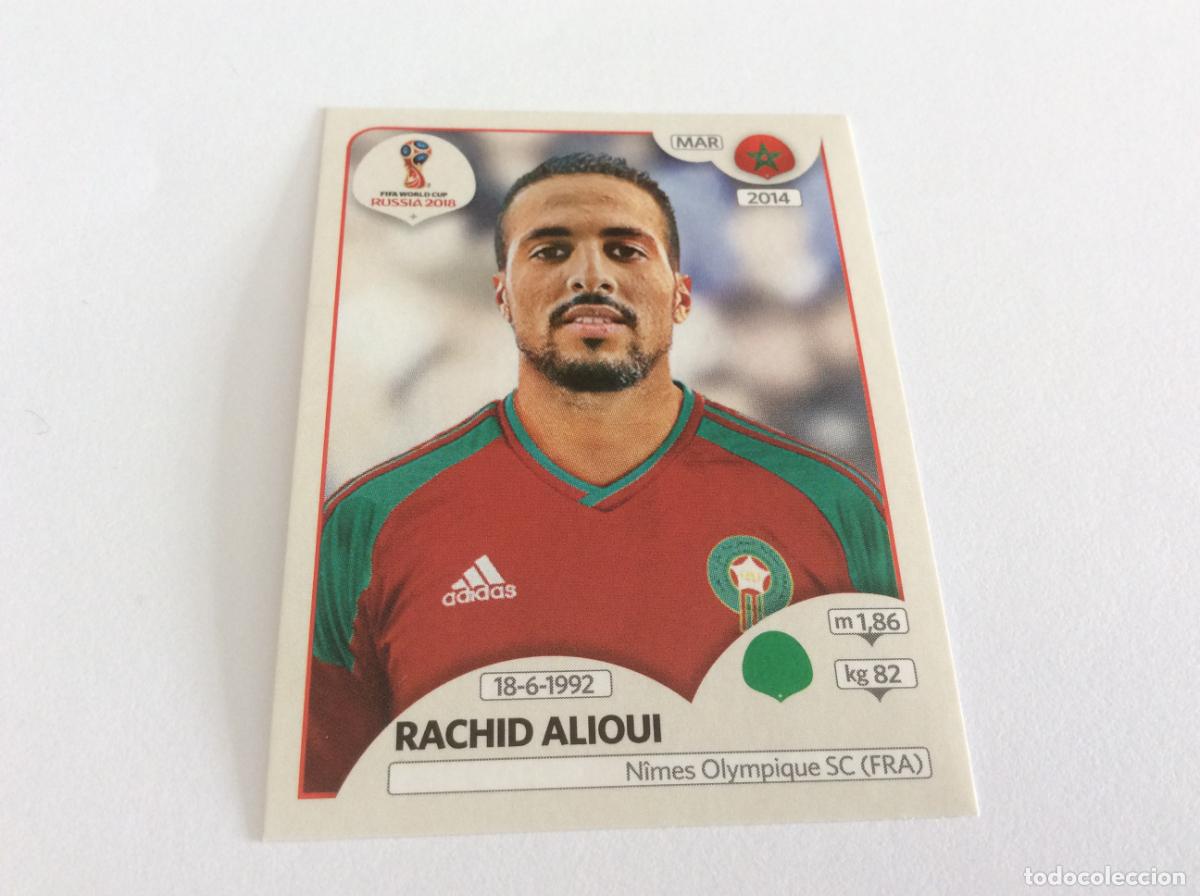 Cromos de Futebol: Rachid Alioui Sticker TRASERA ROSA Mundial 2018 Rusia Panini