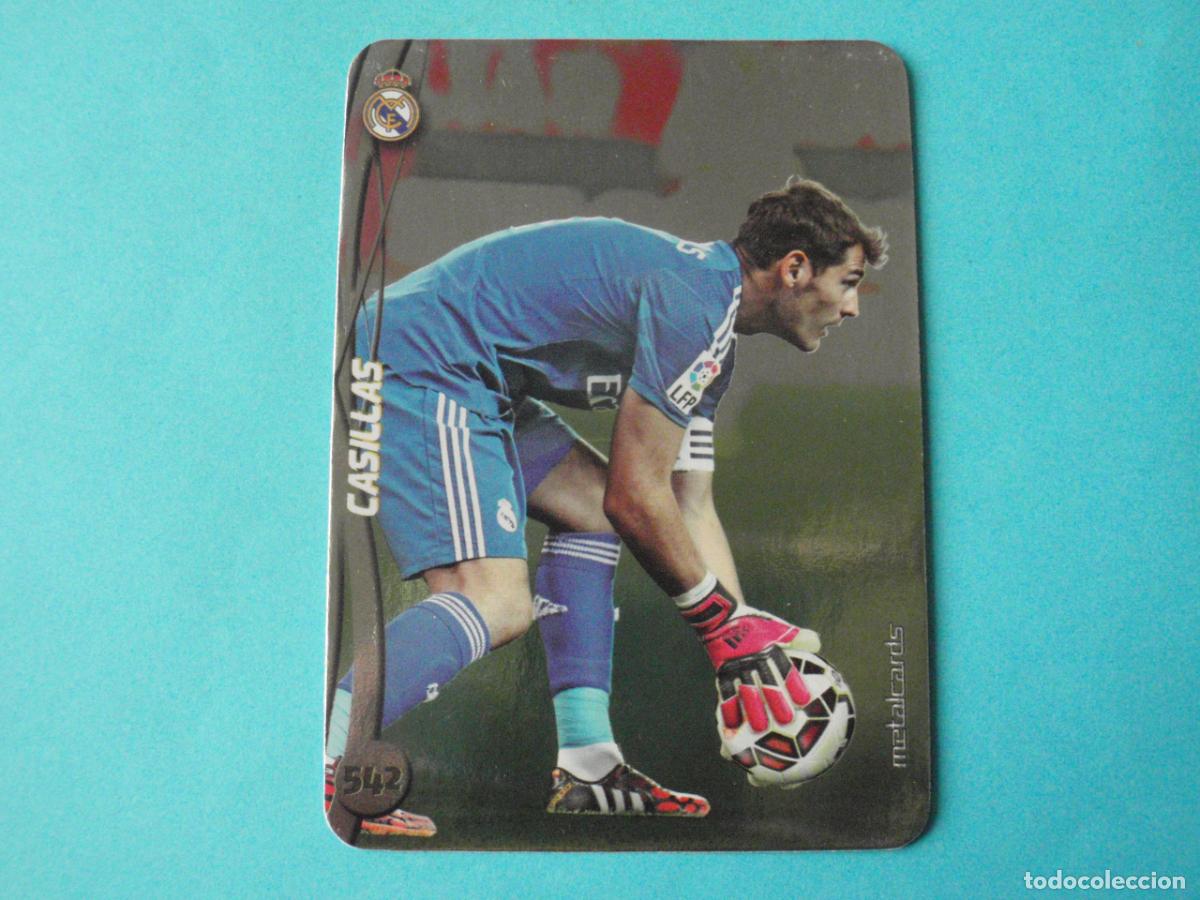 Cromos de Futebol: 542 CASILLAS Real Madrid TOP 1 2015 METALCARD LAS FICHAS QUIZ DE LA LIGA FUTBOL 2014 2015 MUNDICROMO