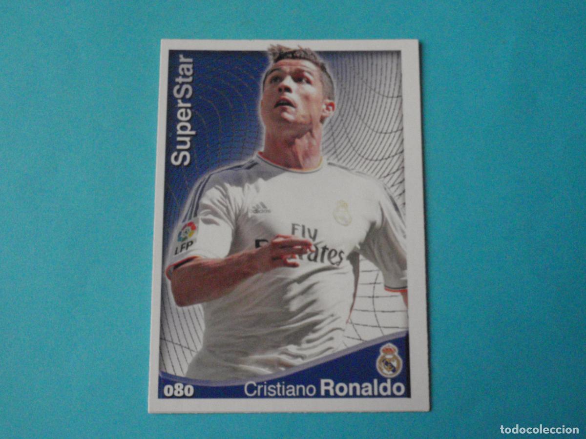 Cromos de F&uacute;tbol: 80 CRISTIANO RONALDO Real Madrid SUPERSTAR. LAS FICHAS QUIZ DE LA LIGA FUTBOL 2014 2015 MUNDICROMO