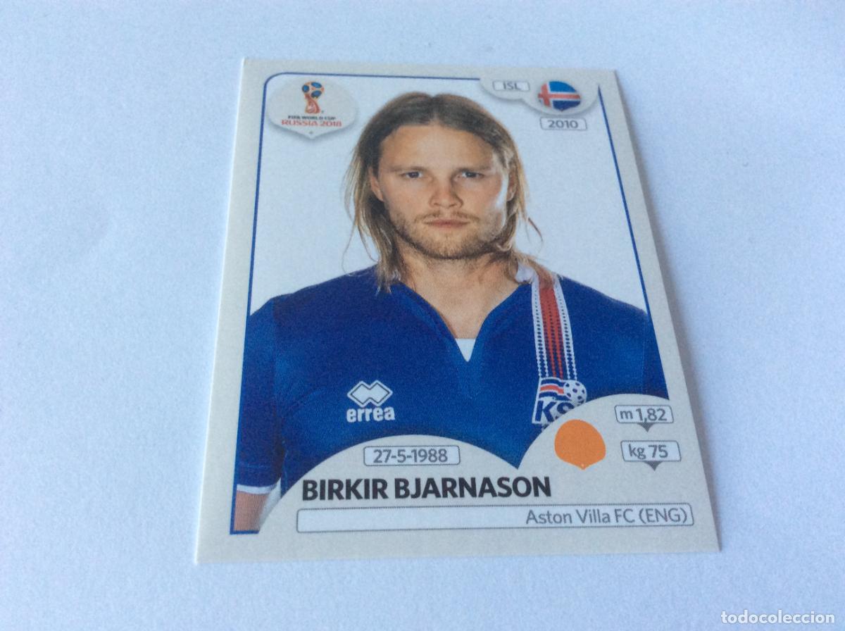 Cromos de Futebol: Birkir Bjarnason Sticker TRASERA ROSA Mundial 2018 Rusia Panini