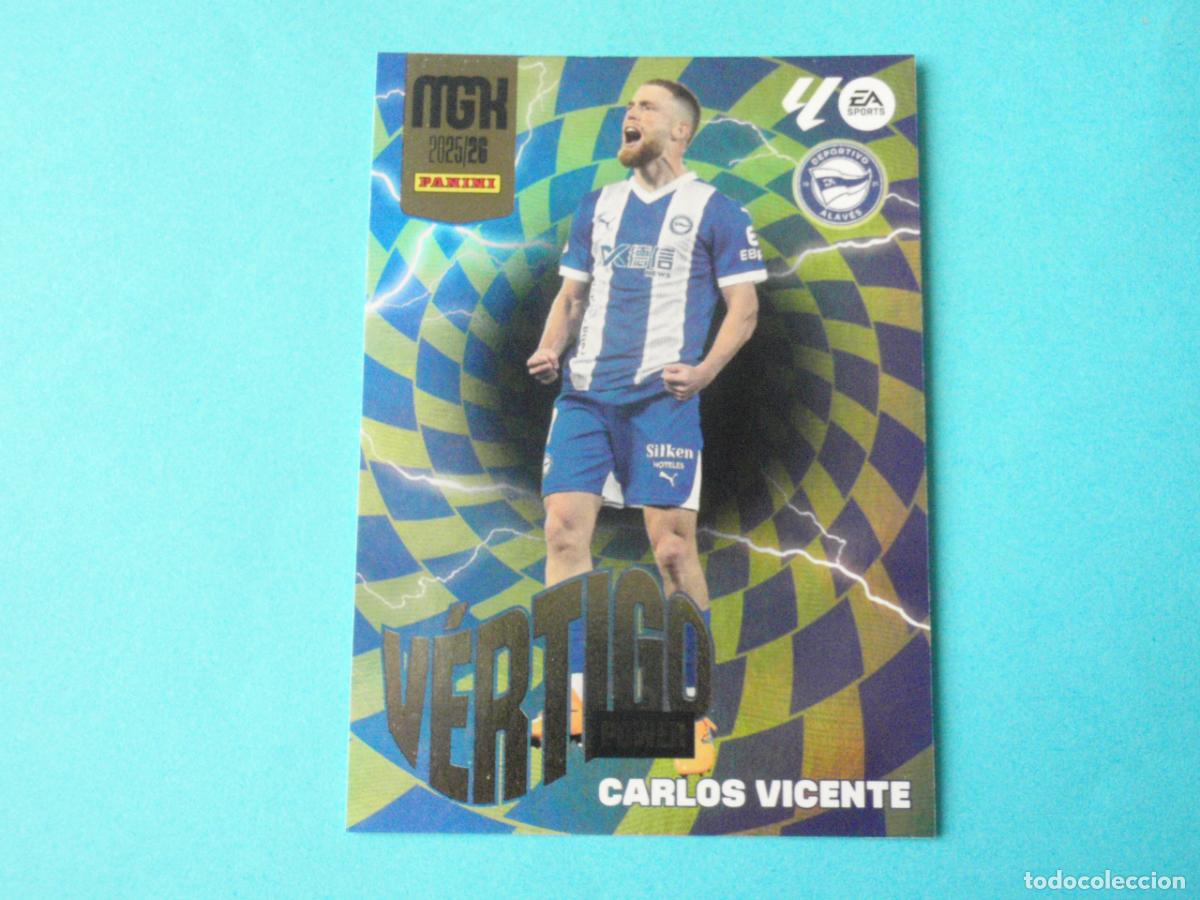 Fu&szlig;ball-Sticker: P382 CARLOS VICENTE Alav&eacute;s V&Eacute;RTIGO POWER. Trading card MGK Megacracks LA LIGA 2025 2026 Panini 25 26