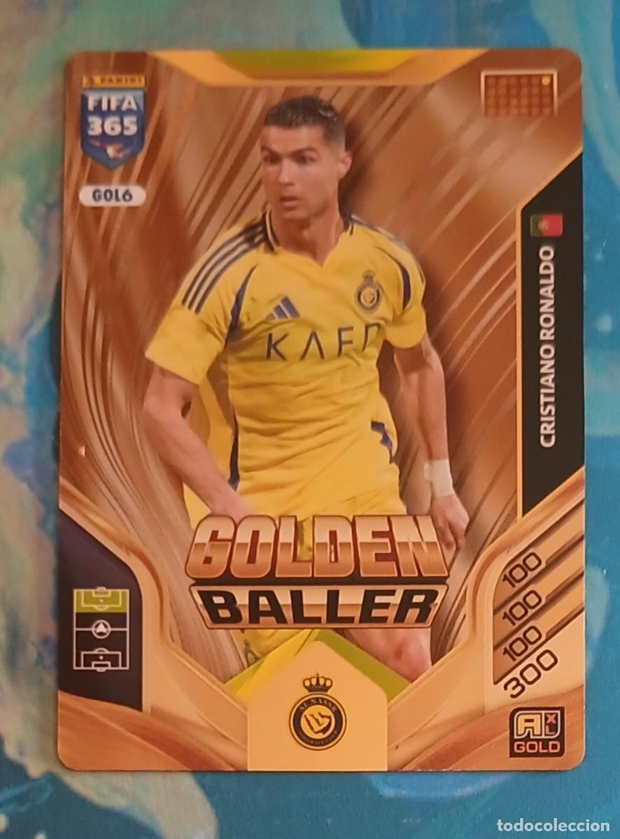 Cromos de F&uacute;tbol: CROMO GOL6 CRISTIANO RONALDO GOLDEN BALLER ADRENALYN XL FIFA 365 2025-2026. Nuevo.