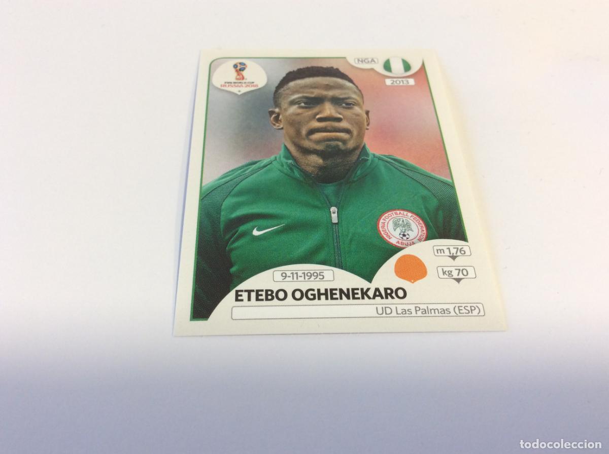Fu&szlig;ball-Sticker: Etebo Oghenekaro Sticker TRASERA ROSA Mundial 2018 Rusia Panini