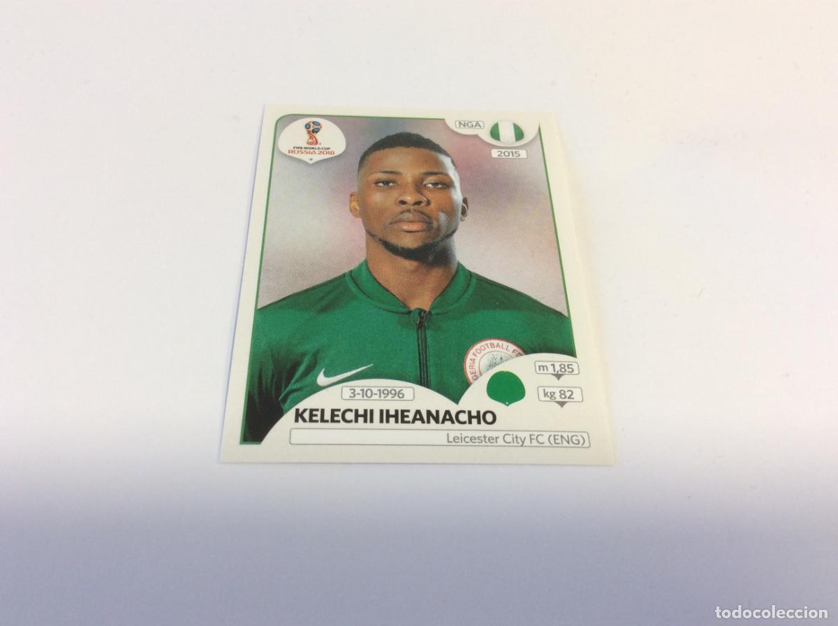 Fu&szlig;ball-Sticker: Kelechi Iheanacho Nigeria Sticker TRASERA ROSA Mundial 2018 Rusia Panini