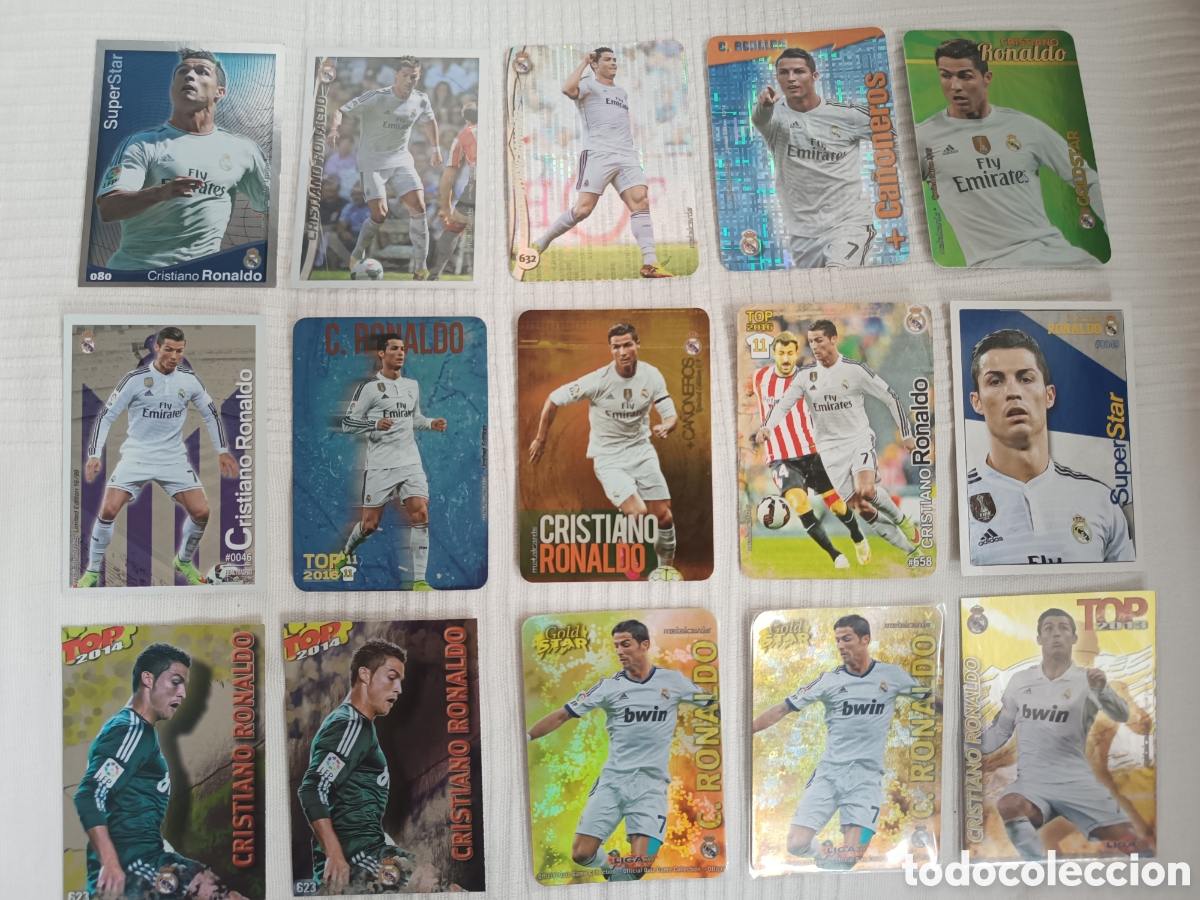 Cromos de F&uacute;tbol: Lote 15 cromos Cristiano Ronaldo