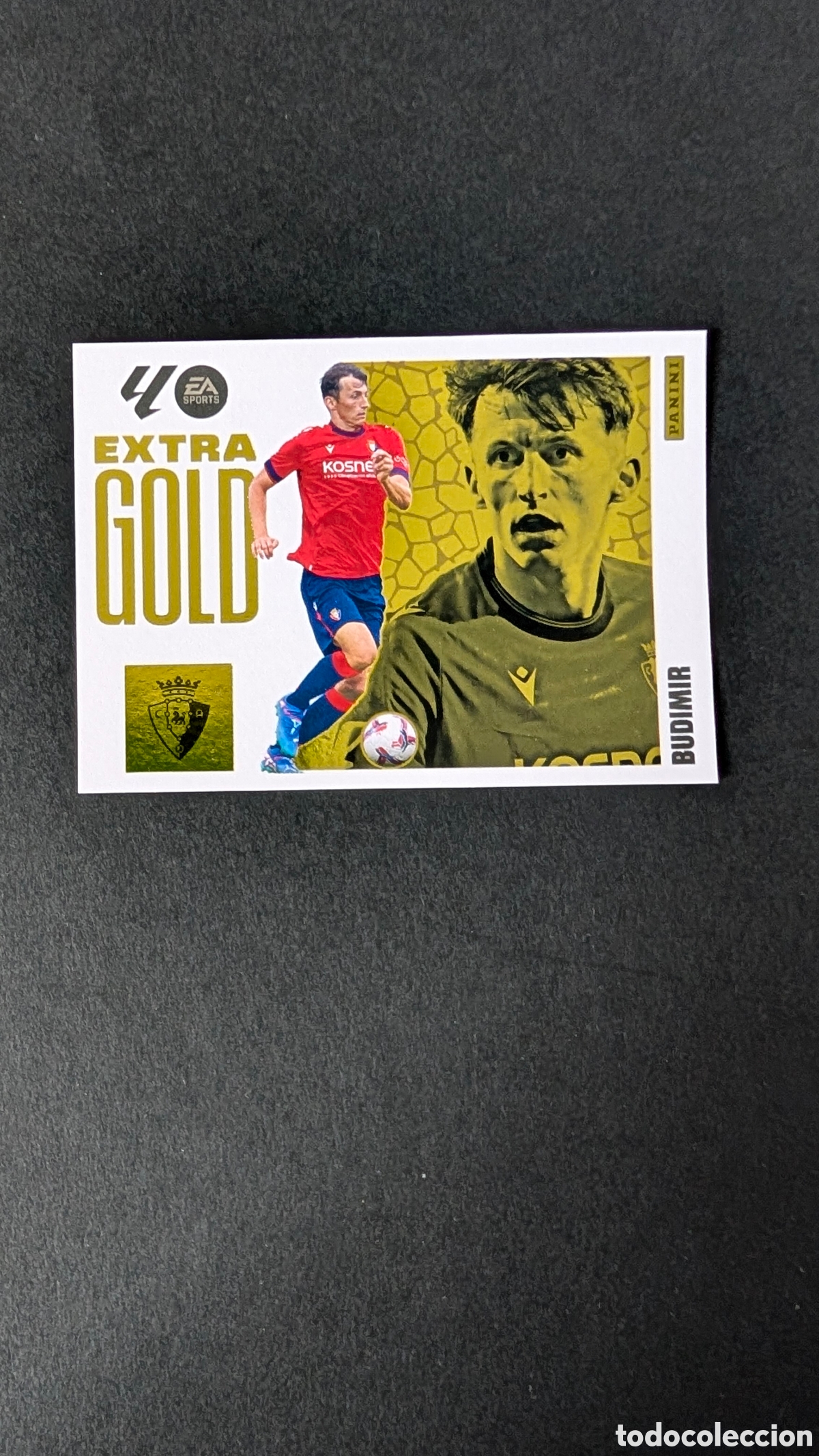 Fu&szlig;ball-Sticker: BUDIMIR OSASUNA EXTRA GOLD LIGA ESTE 2025/26 25 26 NUNCA PEGADO SIN PEGAR