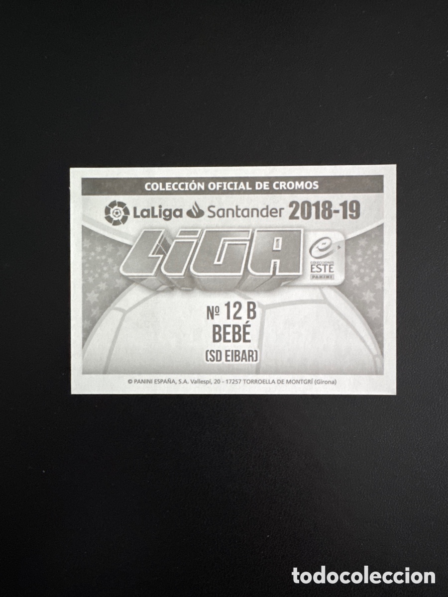 Cromos de f&uacute;tbol: BEBE EIBAR N&Uacute;MERO 12B LIGA ESTE 2018 2019 - Foto 2
